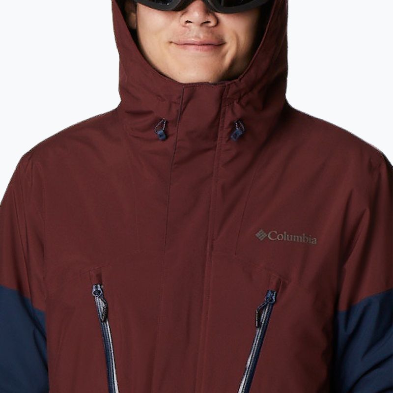 Куртка лижна чоловіча Columbia Aerial Ascender collegiate navy/elderberry 5