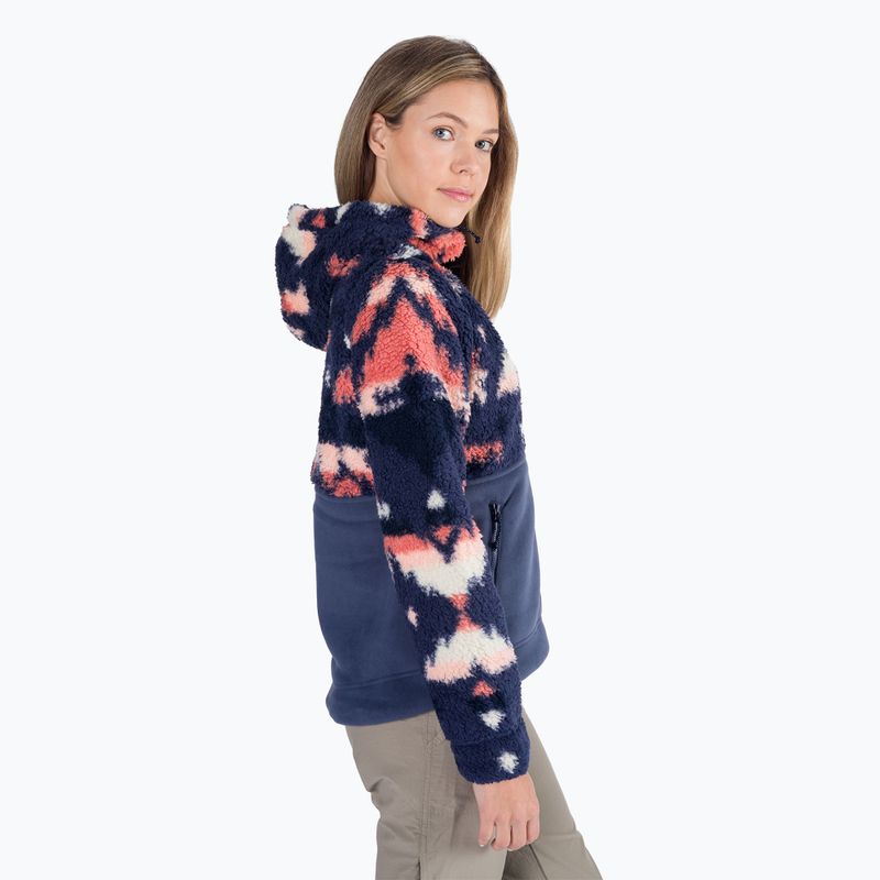 Кофта трекінгова жіноча Columbia Winter Pass Sherpa Hooded nocturnal rocky mt print/nocturnal 2