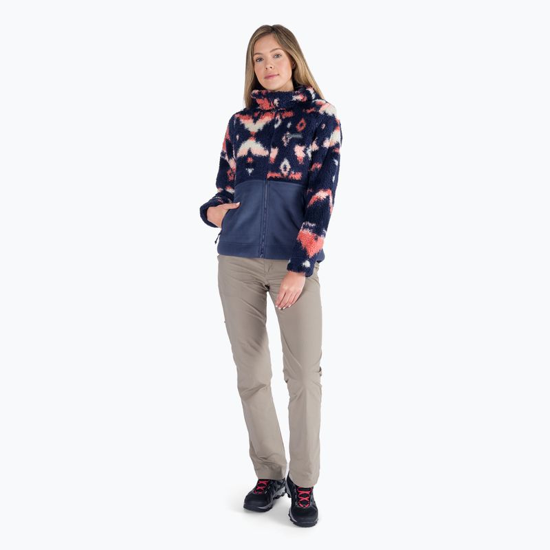 Кофта трекінгова жіноча Columbia Winter Pass Sherpa Hooded nocturnal rocky mt print/nocturnal 7