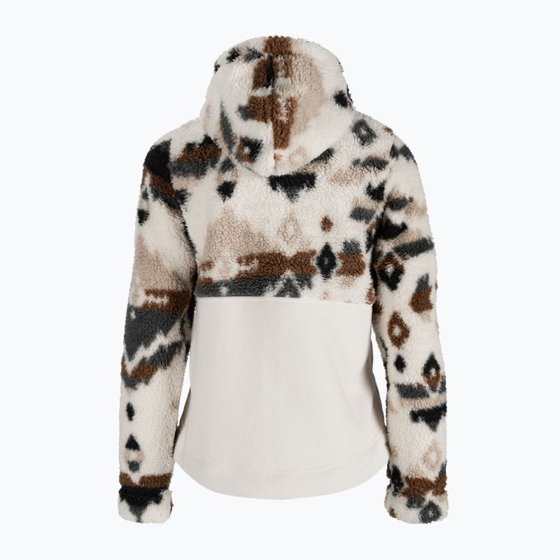 Кофта трекінгова жіноча Columbia Winter Pass Sherpa Hooded chalk rocky mt print/chalk 7