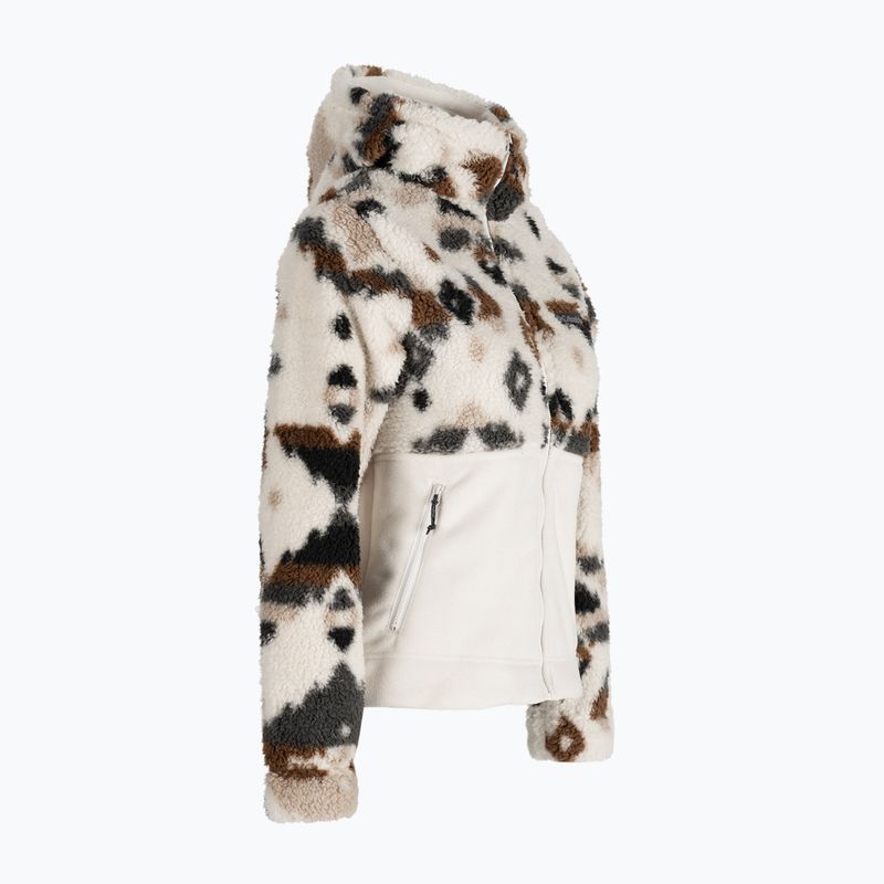 Кофта трекінгова жіноча Columbia Winter Pass Sherpa Hooded chalk rocky mt print/chalk 8