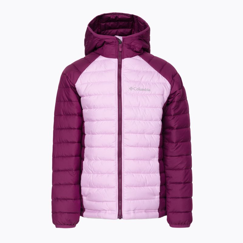 Пуховик дитячий Columbia Powder Lite Hooded marionberry/aura