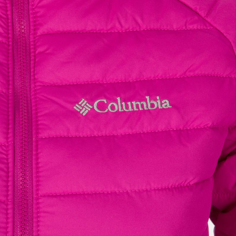 Пуховик дитячий Columbia Powder Lite Hooded wild fuchsia 3