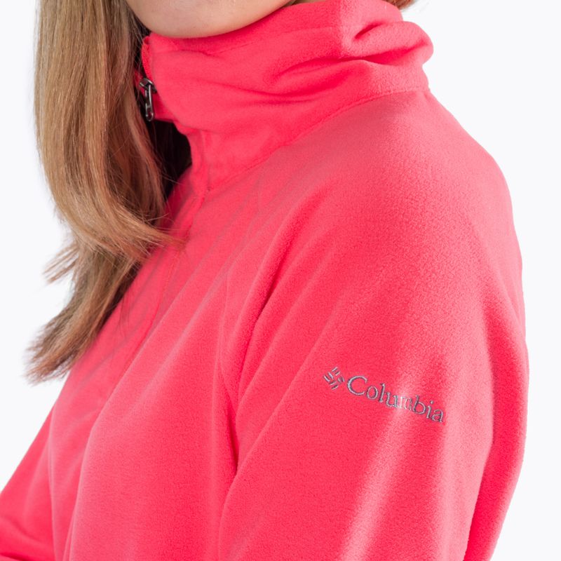Кофта трекінгова жіноча Columbia Glacial IV 1/2 Zip blush pink 4
