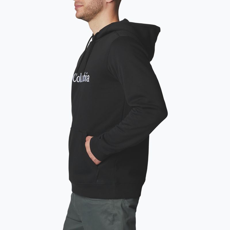 Кофта трекінгова чоловіча Columbia CSC Basic Logo II Hoodie black/white csc branded logo 3