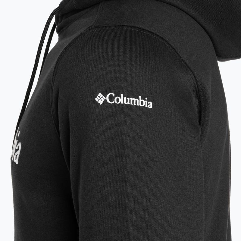 Кофта трекінгова чоловіча Columbia CSC Basic Logo II Hoodie black/white csc branded logo 7