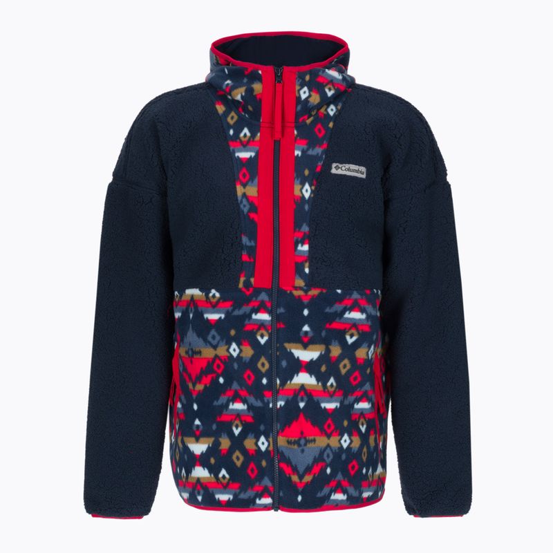 Кофта трекінгова чоловіча Columbia Backbowl Sherpa FZ Hoodie coll navy/coll navy rocky mtn print 7