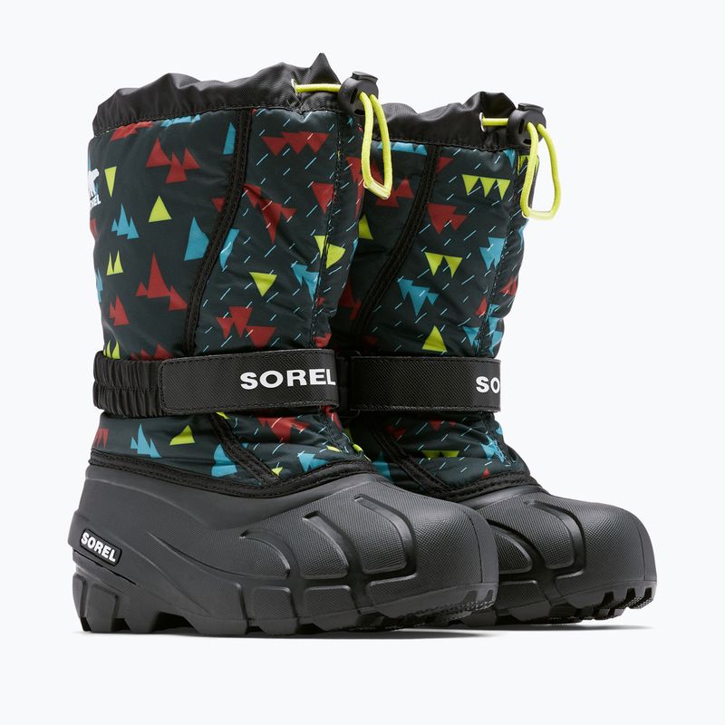 Дитячі снігоступи Sorel Flurry Print Boys чорні/чорні