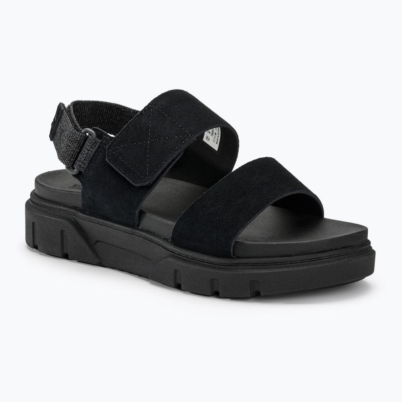 Жіночі замшеві босоніжки Timberland Greyfield 2 Strap чорного кольору