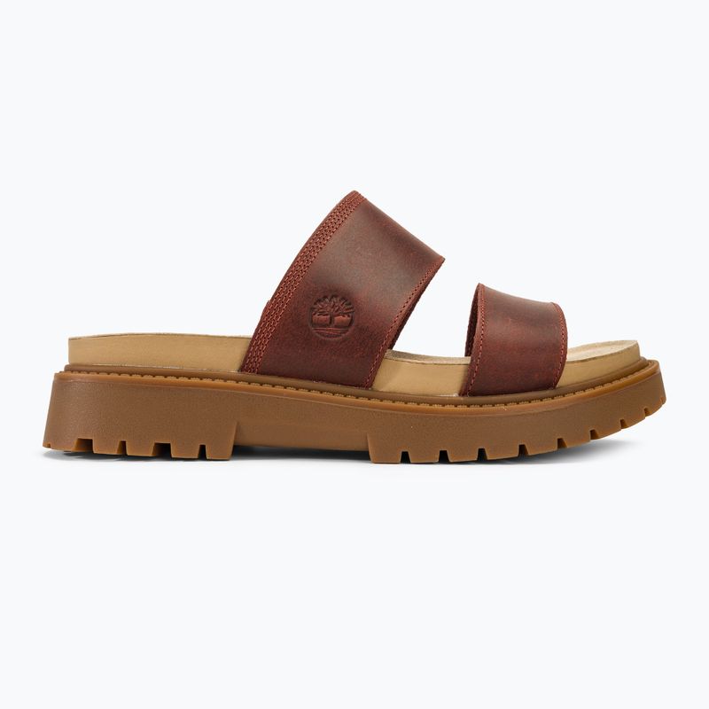 Жіночі шльопанці Timberland Clairemont Way темно-червоні повнозернисті 2