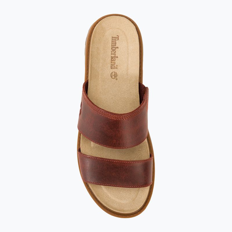 Жіночі шльопанці Timberland Clairemont Way темно-червоні повнозернисті 5