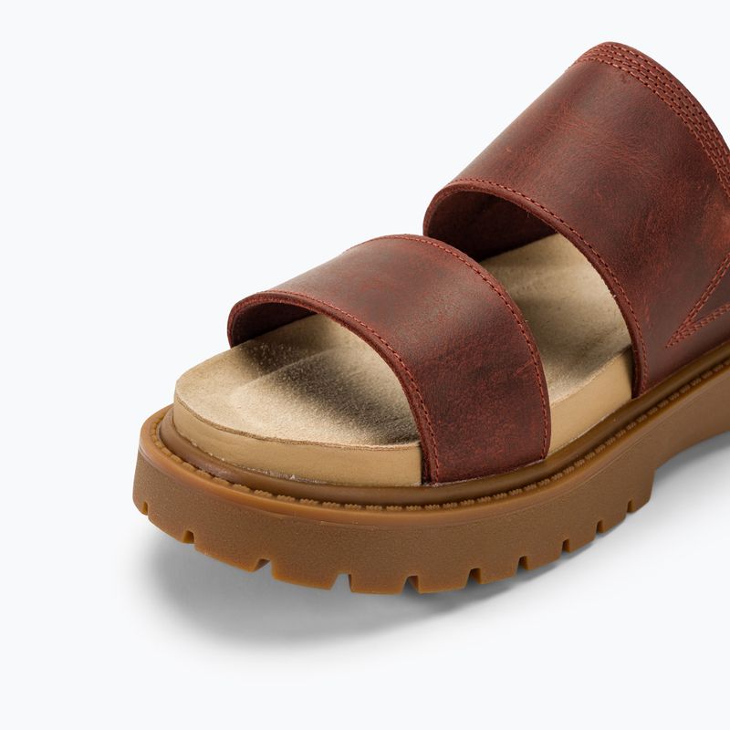 Жіночі шльопанці Timberland Clairemont Way темно-червоні повнозернисті 7