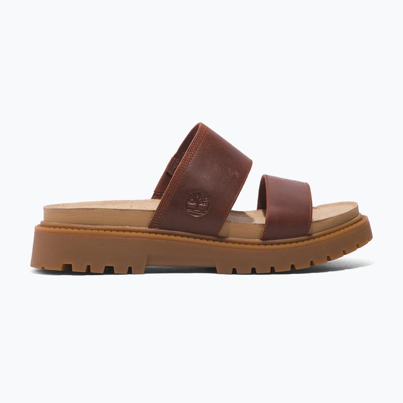 Жіночі шльопанці Timberland Clairemont Way темно-червоні повнозернисті 9