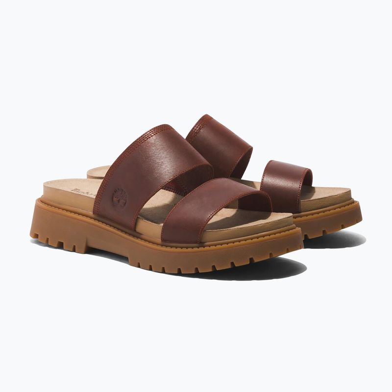 Жіночі шльопанці Timberland Clairemont Way темно-червоні повнозернисті 11