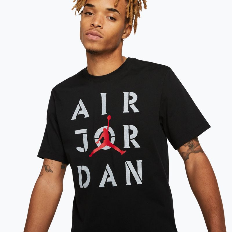 Футболка чоловіча  Jordan AJ5 Graphic black/white/gum red 4