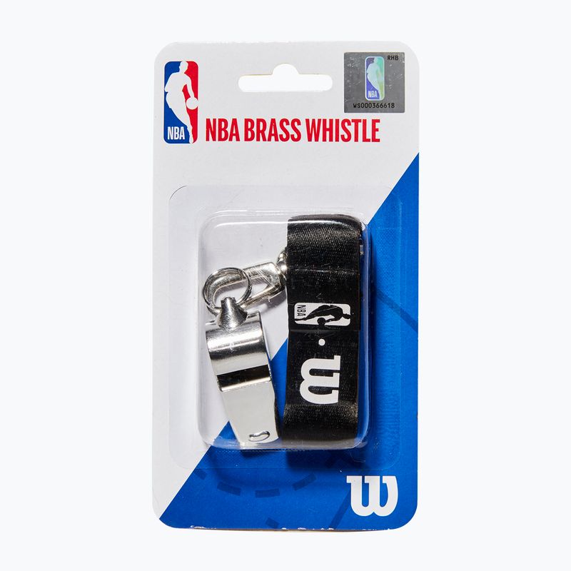 Свисток суддівський Wilson NBA Brass Whistle With Lanyard black 2