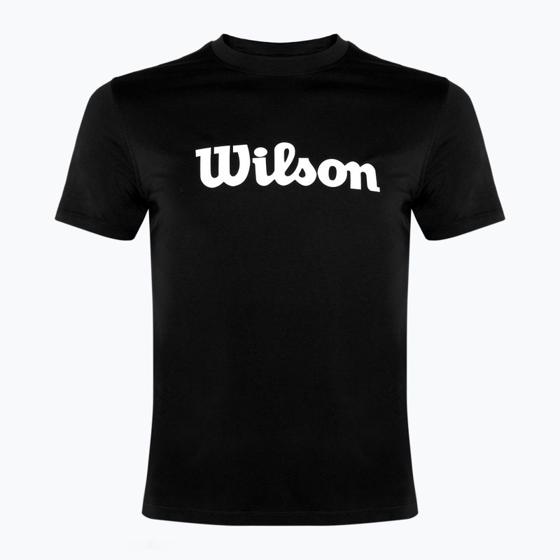 Чоловіча тенісна сорочка Wilson Team Graphic чорний шрифт