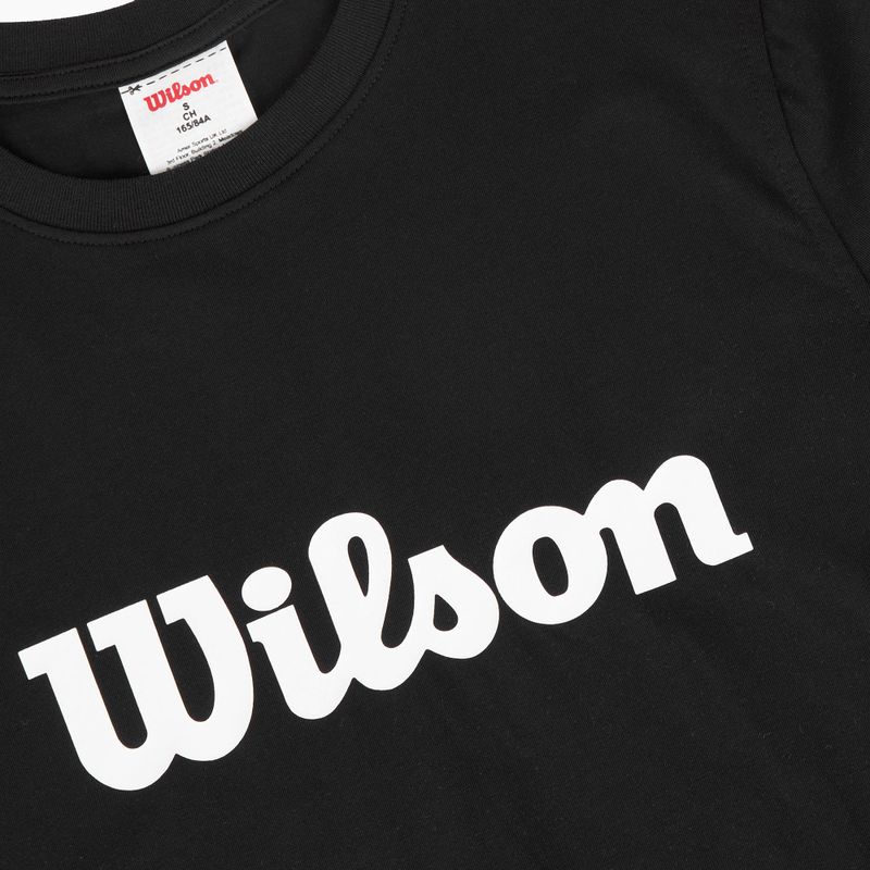 Жіноча тенісна футболка Wilson Team Graphic Script W чорний шрифт 3