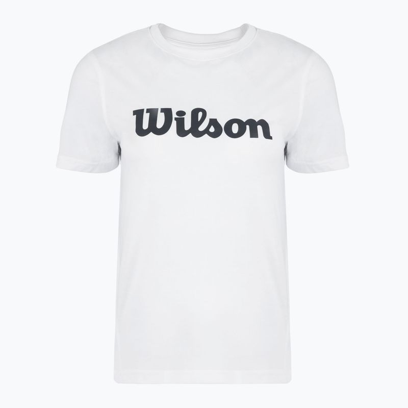 Жіноча тенісна футболка Wilson Team Graphic Script W яскравий білий шрифт