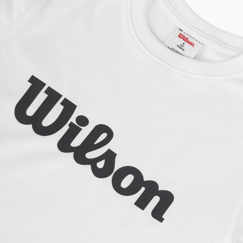 Жіноча тенісна футболка Wilson Team Graphic Script W яскравий білий шрифт 3