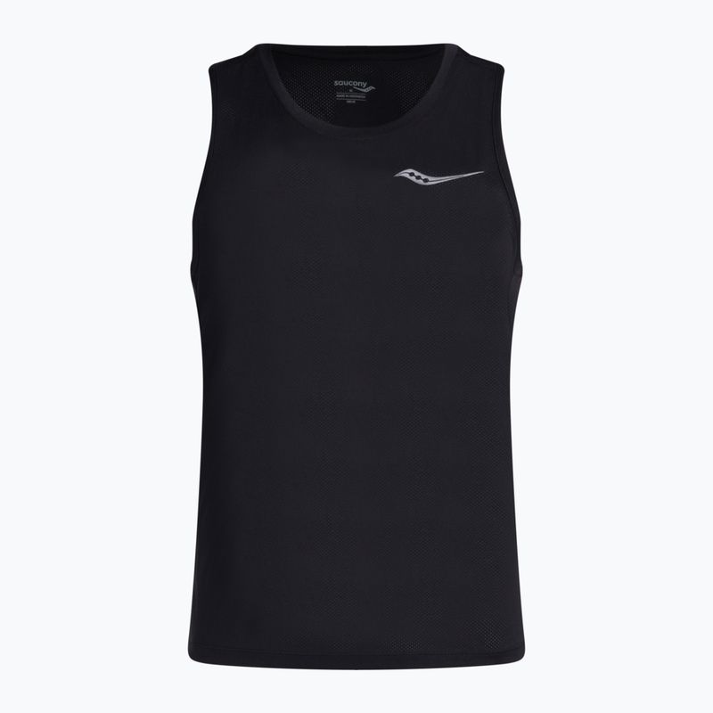 Футболка для бігу чоловіча Saucony Stopwatch Singlet чорна SAM800277-BK
