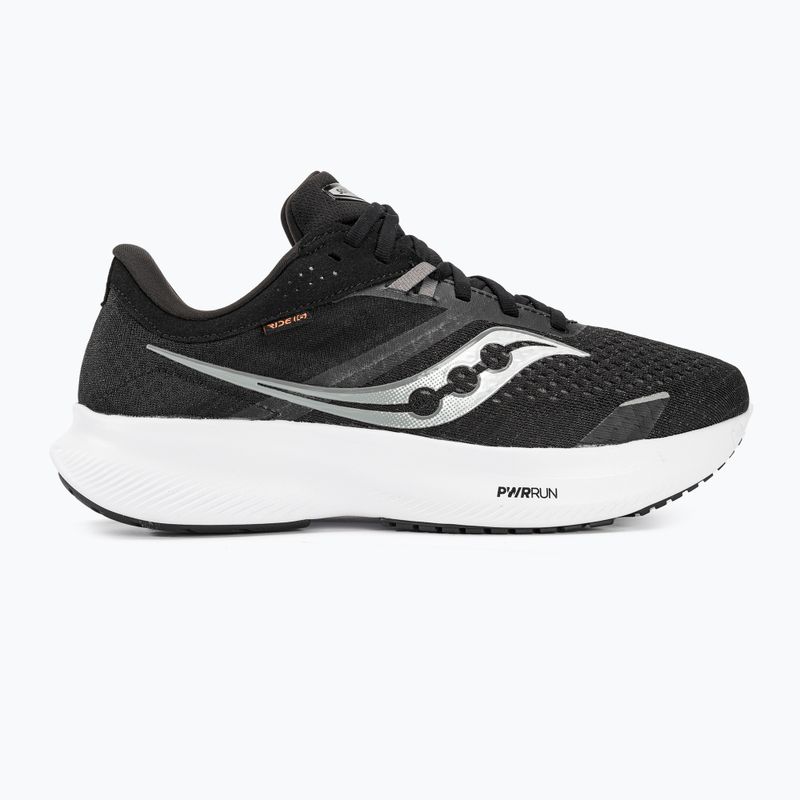 Кросівки для бігу чоловічі Saucony Ride 16 Wide black/white 2