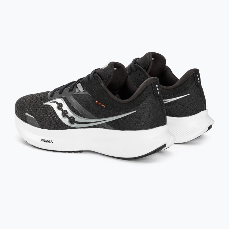 Кросівки для бігу чоловічі Saucony Ride 16 Wide black/white 3