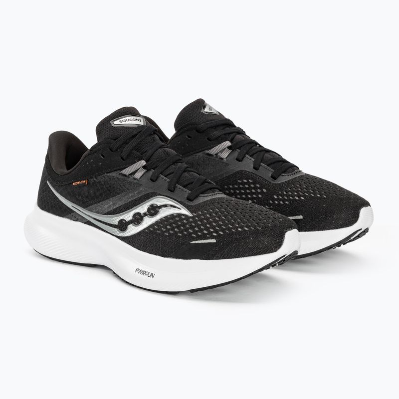 Кросівки для бігу чоловічі Saucony Ride 16 Wide black/white 4