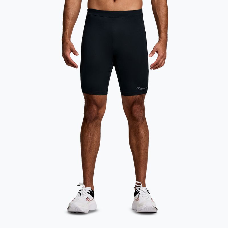 Чоловічі бігові шорти Saucony Fortify Lined Half чорні