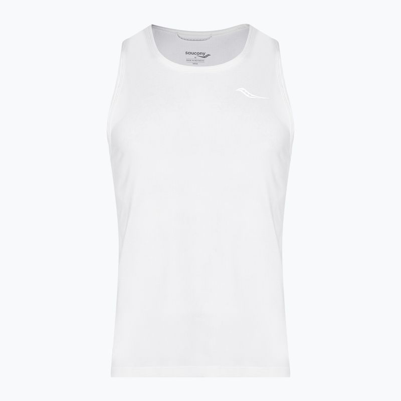 Чоловіча бігова майка Saucony Stopwatch Singlet біла