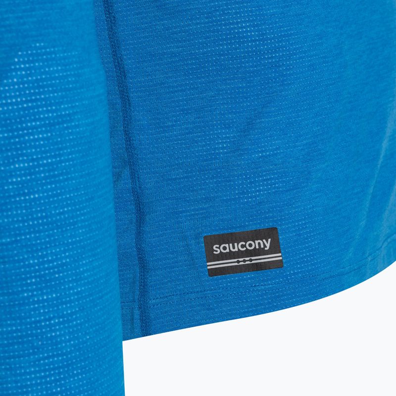 Чоловічий біговий лонгслів з кобальтового вересу Saucony з секундоміром 3