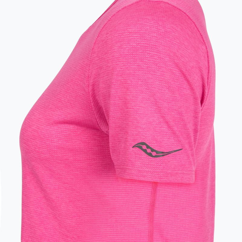 Жіноча бігова футболка Saucony Stopwatch SS fuchsia heather 4