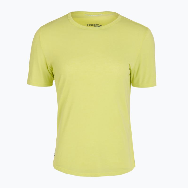 Жіноча бігова футболка Saucony Stopwatch SS sunny lime heather