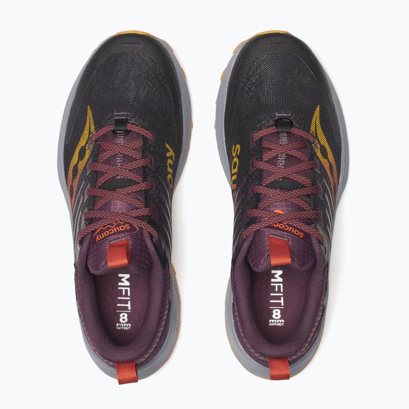 Кросівки для бігу чоловічі Saucony Ride Trail 2 black/autumn 5