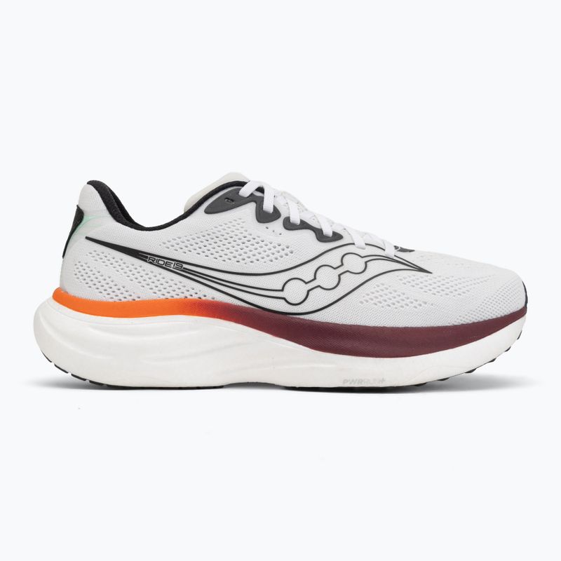 Кросівки для бігу чоловічі Saucony Ride 19 white/crimson 2