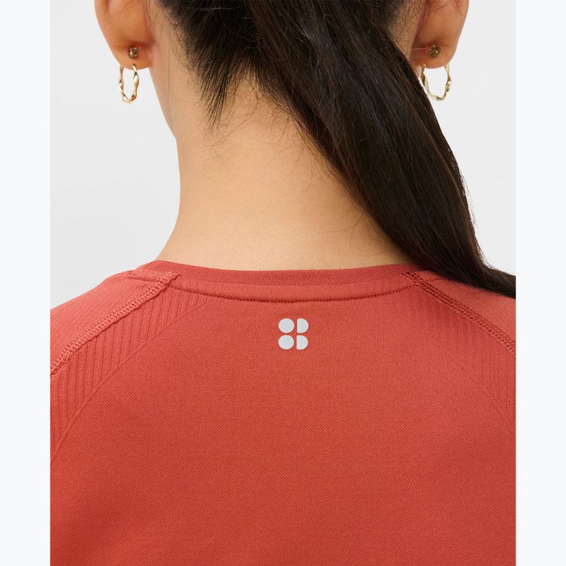 Футболка для йоги жіноча Sweaty Betty Athlete Crop Seamless Workout terrazzo red 5