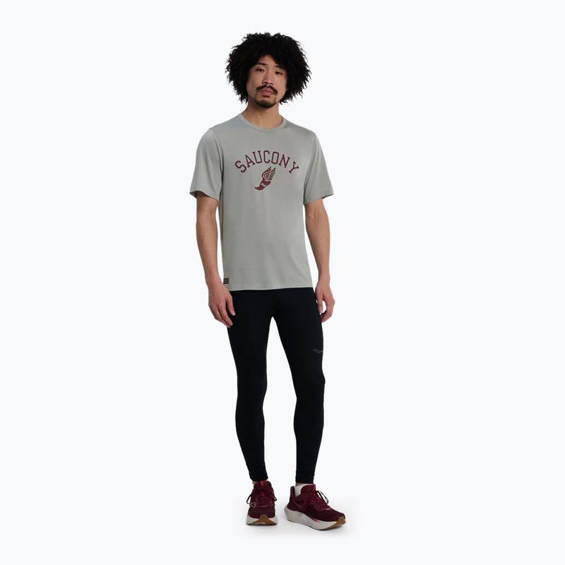 Футболка для бігу чоловіча Saucony Stopwatch light grey heather 2