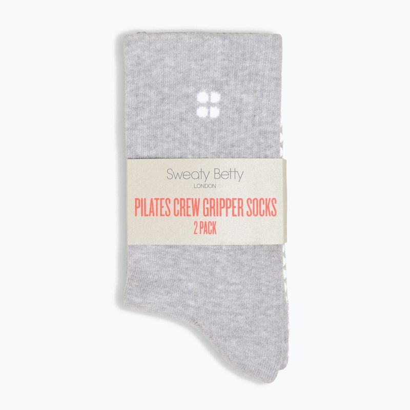 Шкарпетки жіночі Sweaty Betty Pilates Crew Gripper 2 pary light grey marl 2