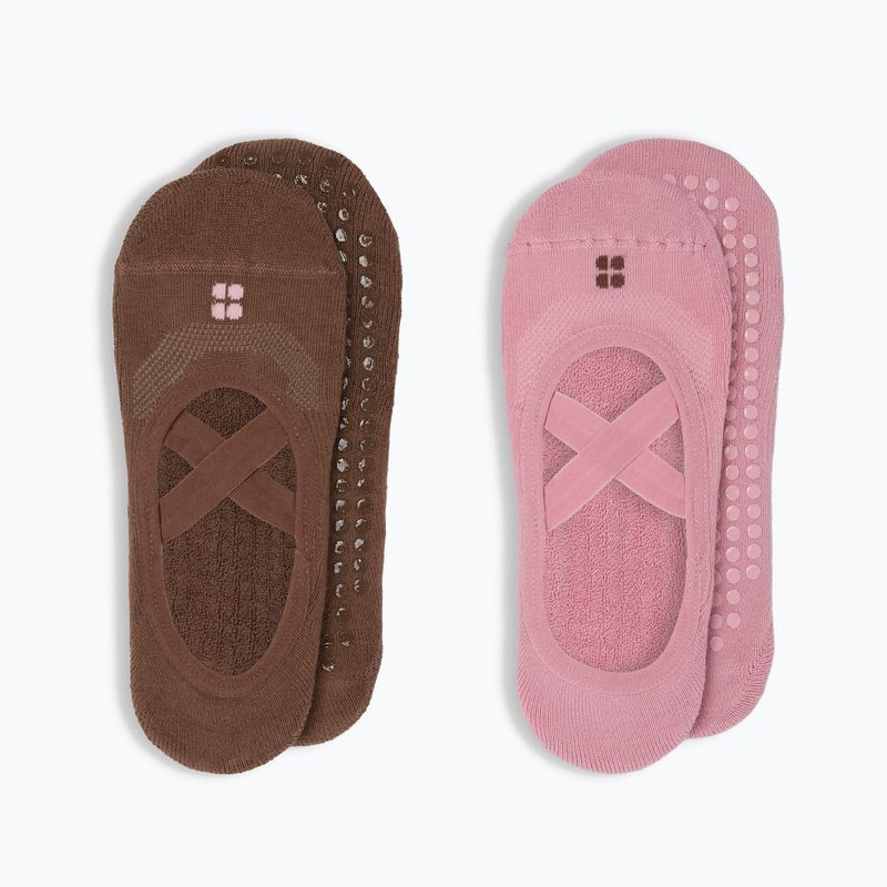 Шкарпетки жіночі Sweaty Betty Ballet Gripper 2 pary decopink chestnutbrown