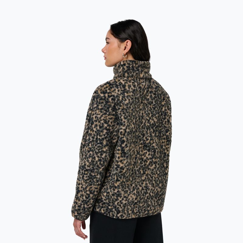 Кофта жіноча Sweaty Betty Plush Contrast Zip Up Fleece brown ink leopard print 3