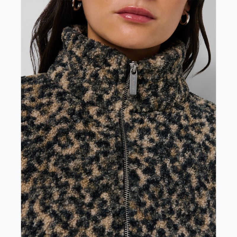 Кофта жіноча Sweaty Betty Plush Contrast Zip Up Fleece brown ink leopard print 5