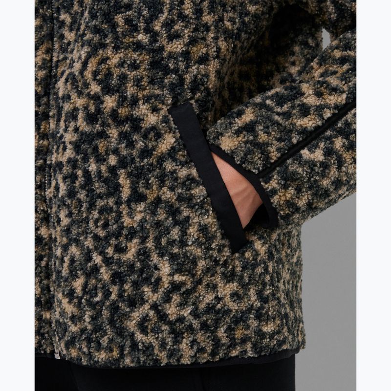 Кофта жіноча Sweaty Betty Plush Contrast Zip Up Fleece brown ink leopard print 6