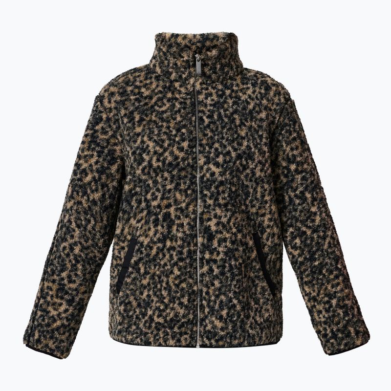 Кофта жіноча Sweaty Betty Plush Contrast Zip Up Fleece brown ink leopard print 7