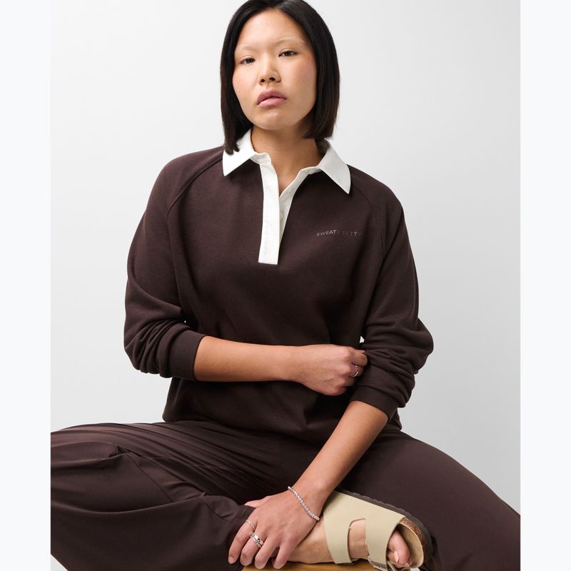 Кофта жіноча Sweaty Betty Revive Rugby espresso brown 4