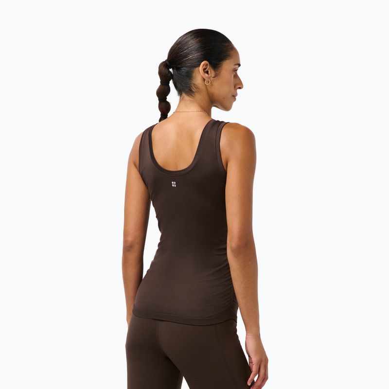 Футболка для йоги жіноча Sweaty Betty Seamless Ruched Tank espresso brown 2