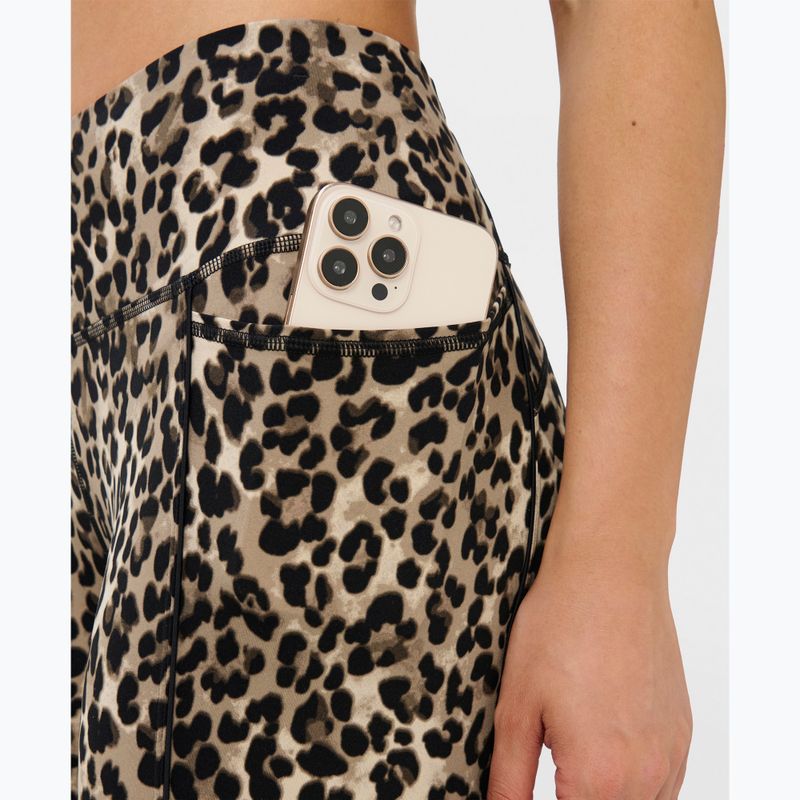 Легінси для тренувань жіночі Sweaty Betty Power Piping Workout 7/8 brown ink leopard print 4