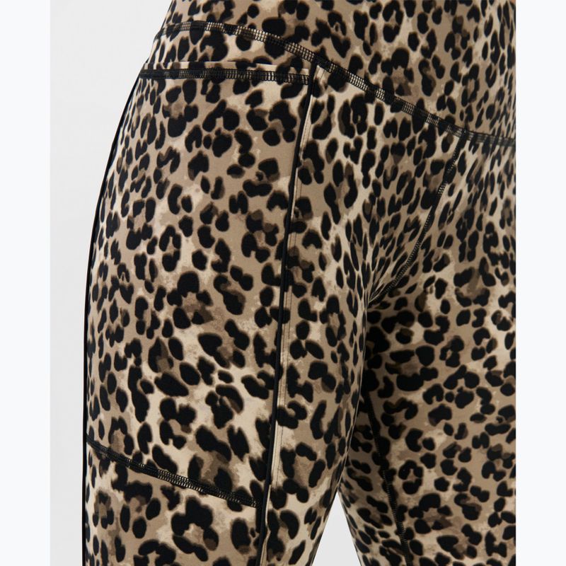 Легінси для тренувань жіночі Sweaty Betty Power Piping Workout 7/8 brown ink leopard print 6