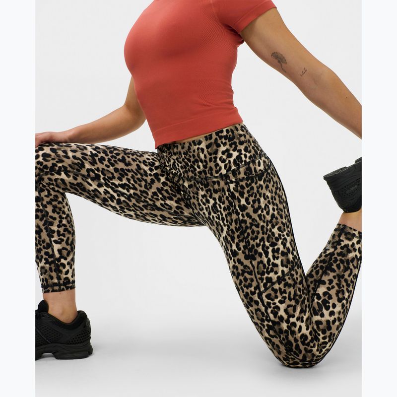Легінси для тренувань жіночі Sweaty Betty Power Piping Workout 7/8 brown ink leopard print 7