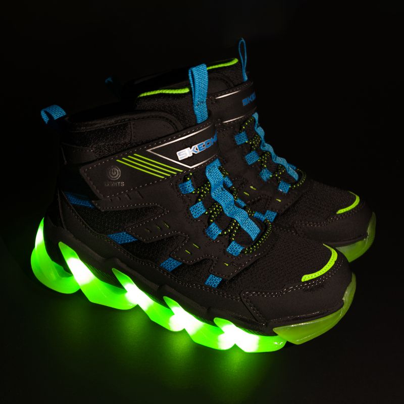 Кросівки дитячі SKECHERS Mega-Surge Flash Breeze black/blue/lime 7