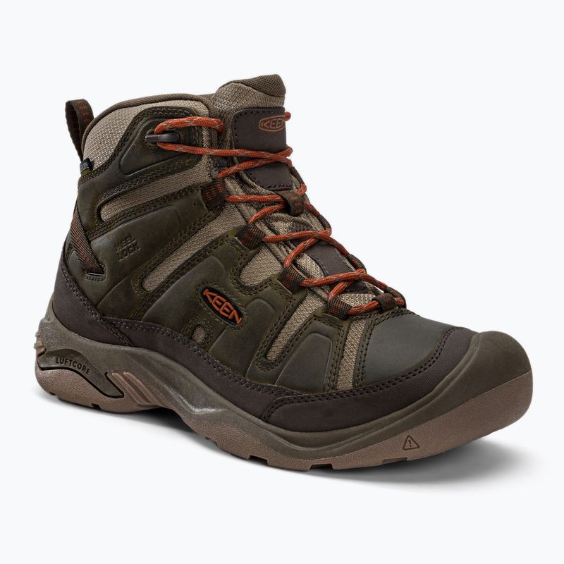 Черевики для трекінгу чоловічі KEEN Circadia Mid Wp зелено-коричневі 1026766